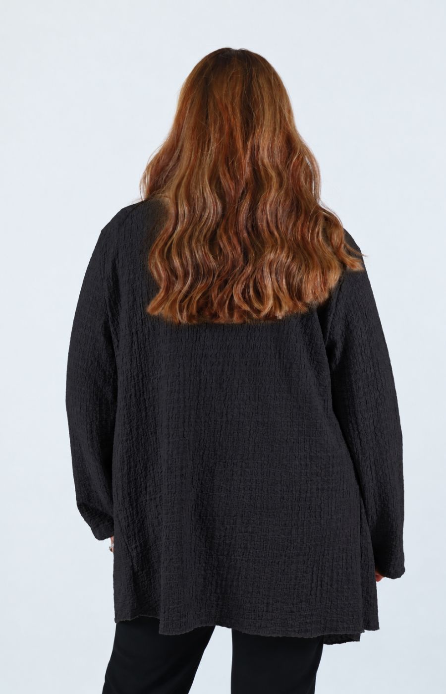 Anglea Waterfall Cardigan in Black 
