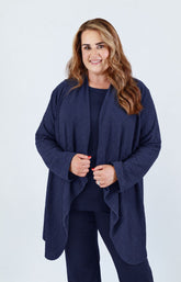 Anglea Waterfall Cardigan in Navy