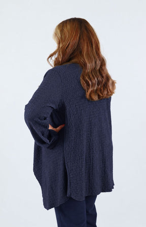 Anglea Waterfall Cardigan in Navy