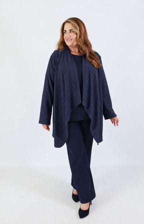 Anglea Waterfall Cardigan in Navy