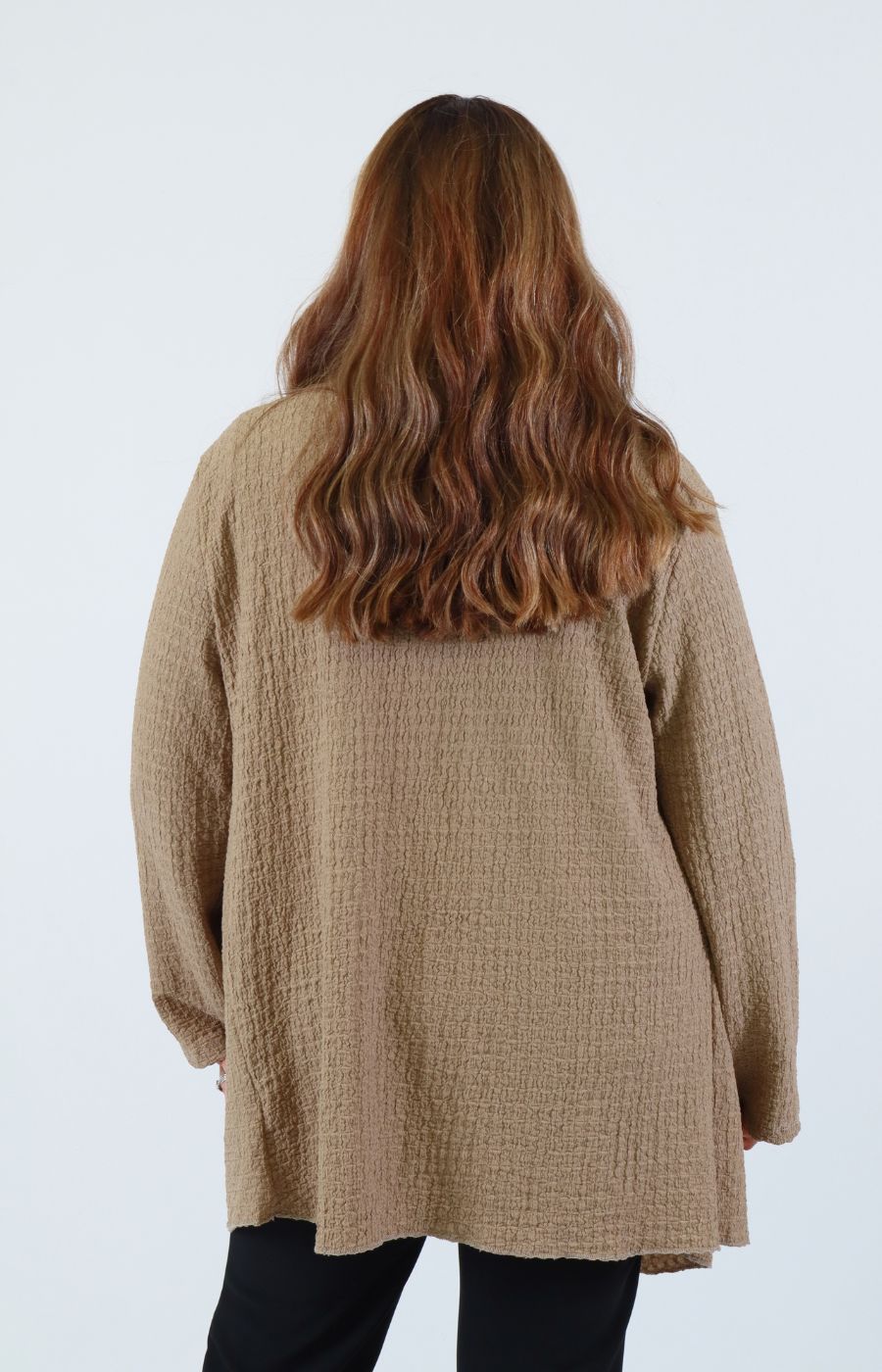 Anglea Waterfall Cardigan in Tan 