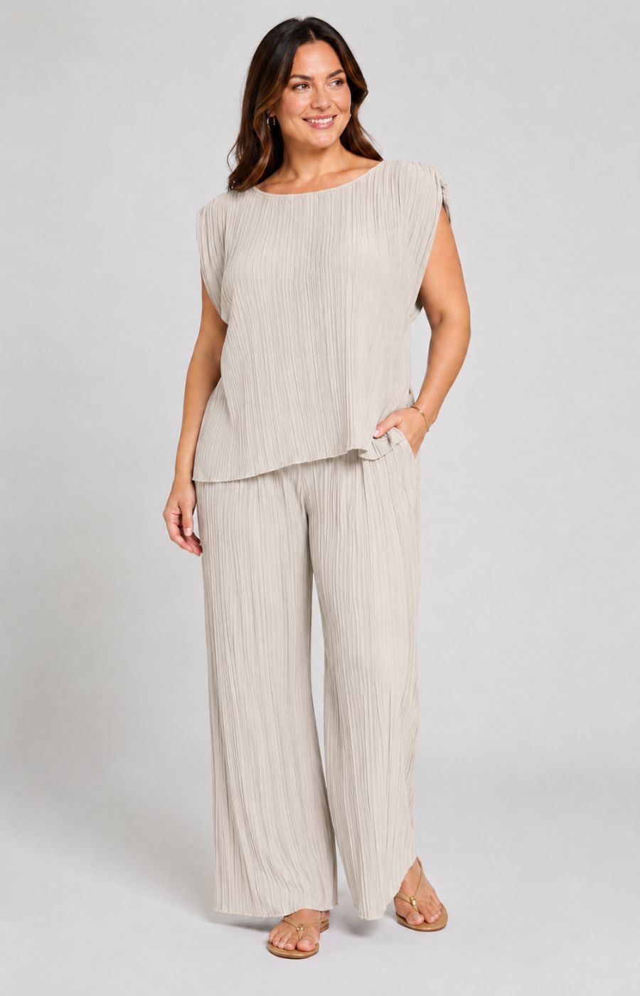 Ansley Co-ord in Beige 