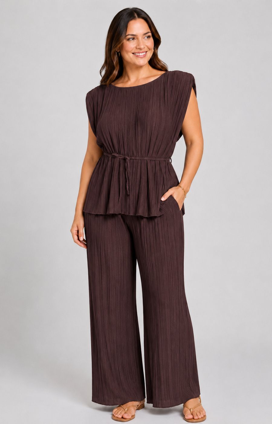 Ansley Co-ord in Brown 