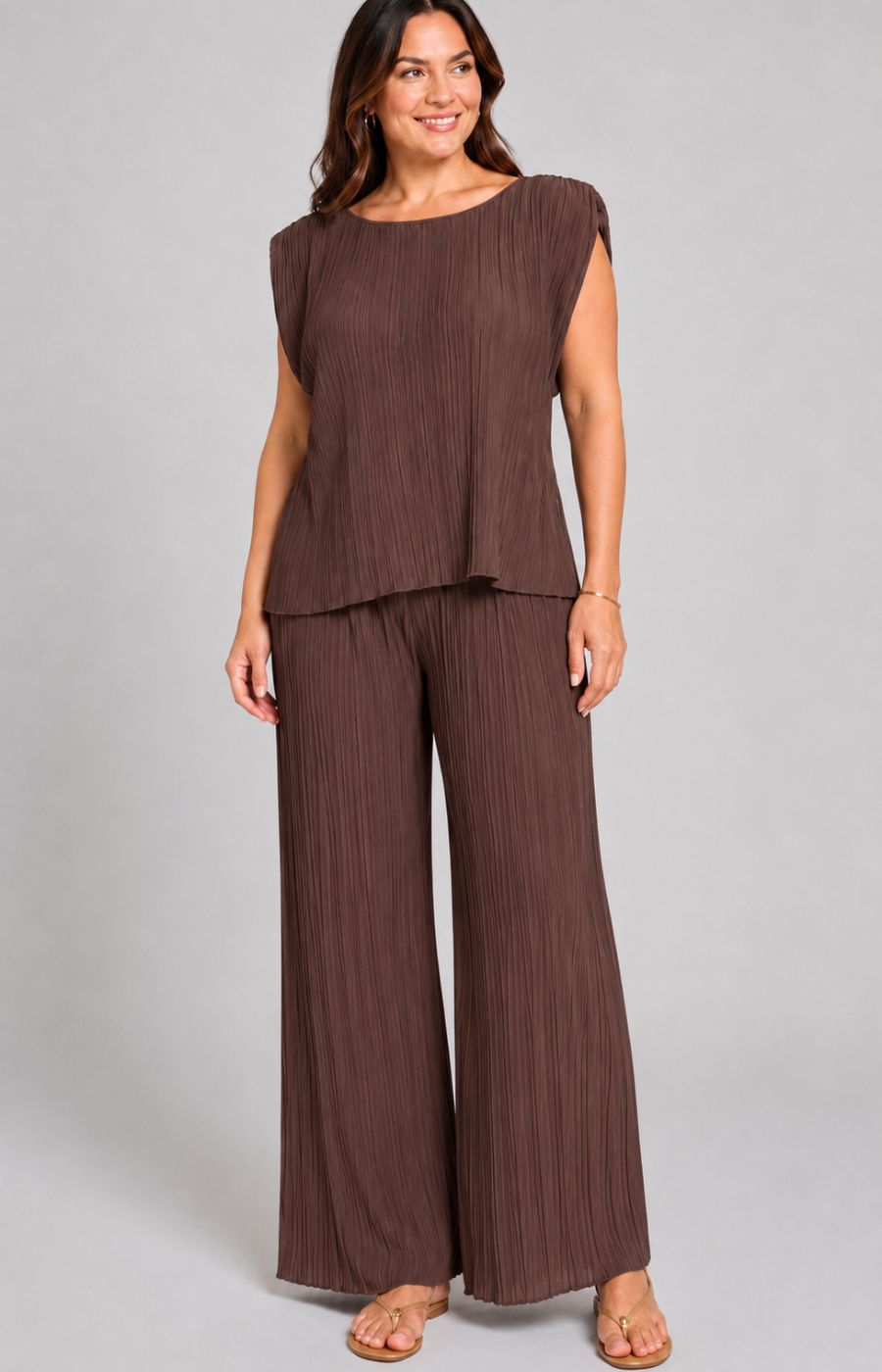  Ansley Co-ord in Brown. 