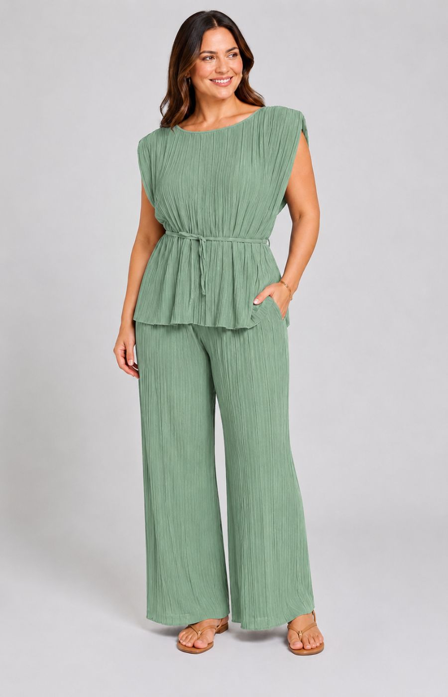 Ansley Co-ord in Khaki 