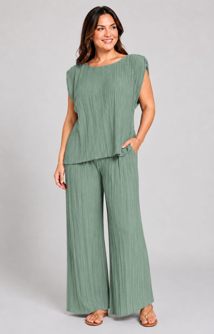 Ansley Co-ord in Khaki 