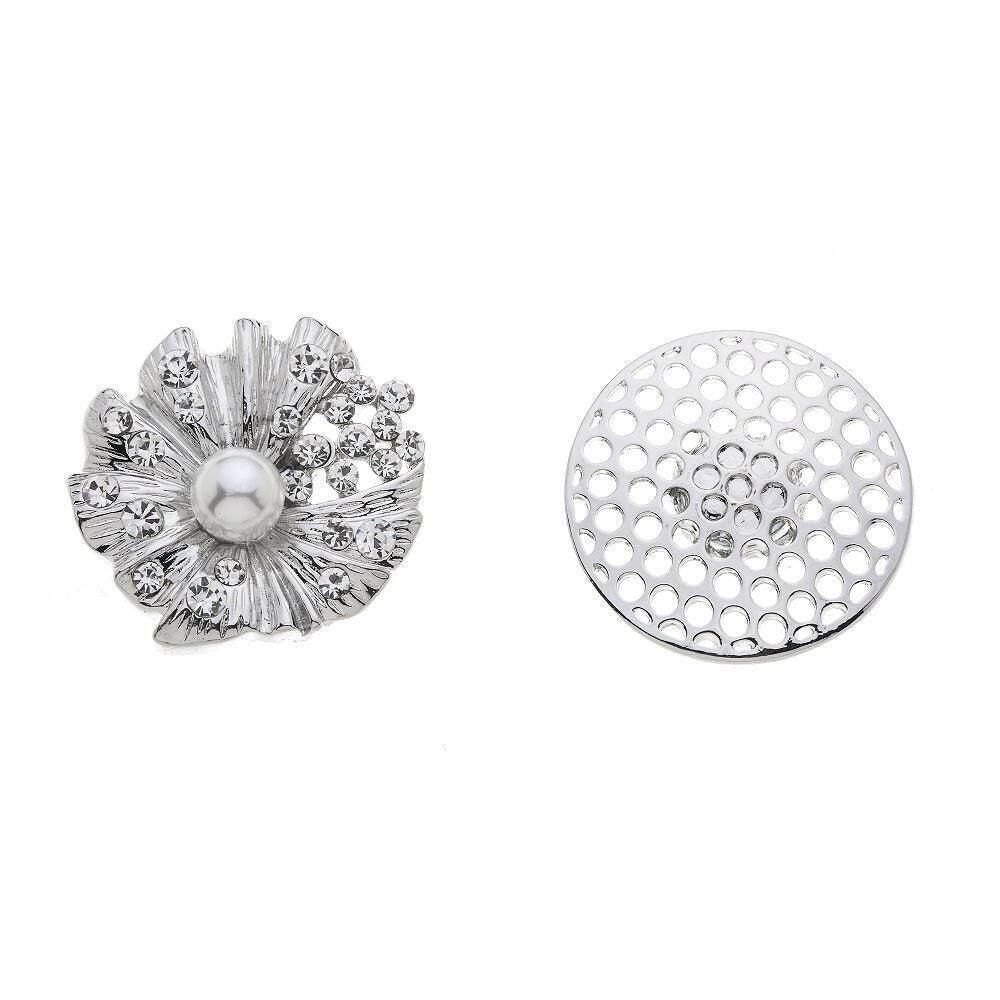 Bess Magnetic Brooch in Silver