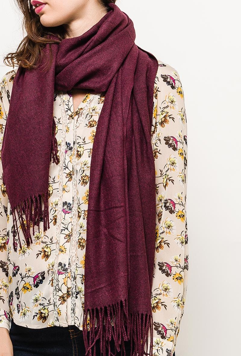 Beth Scarf in Claret 