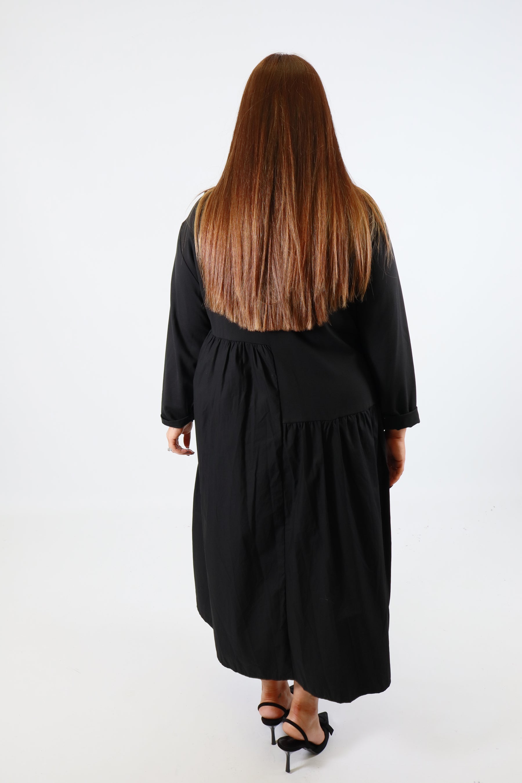 Blair Floral Sequin Dress in Black