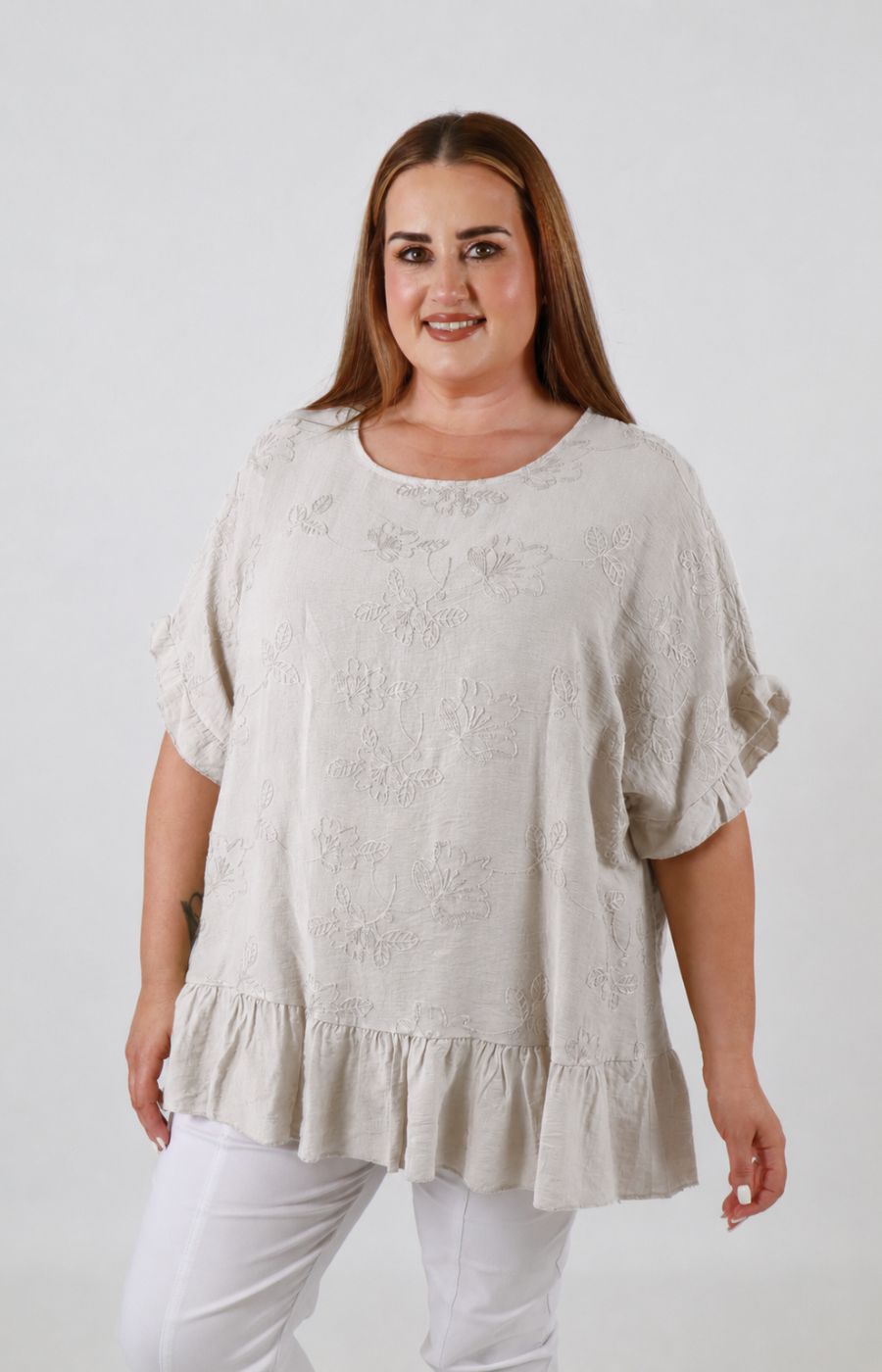 Blossom Blouse in Beige 