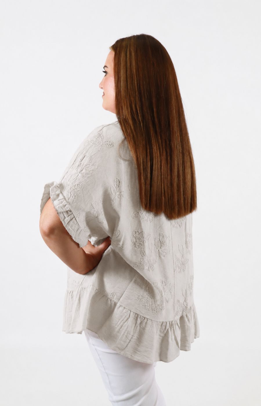 Blossom Blouse in Beige 
