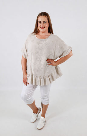 Blossom Blouse in Beige 