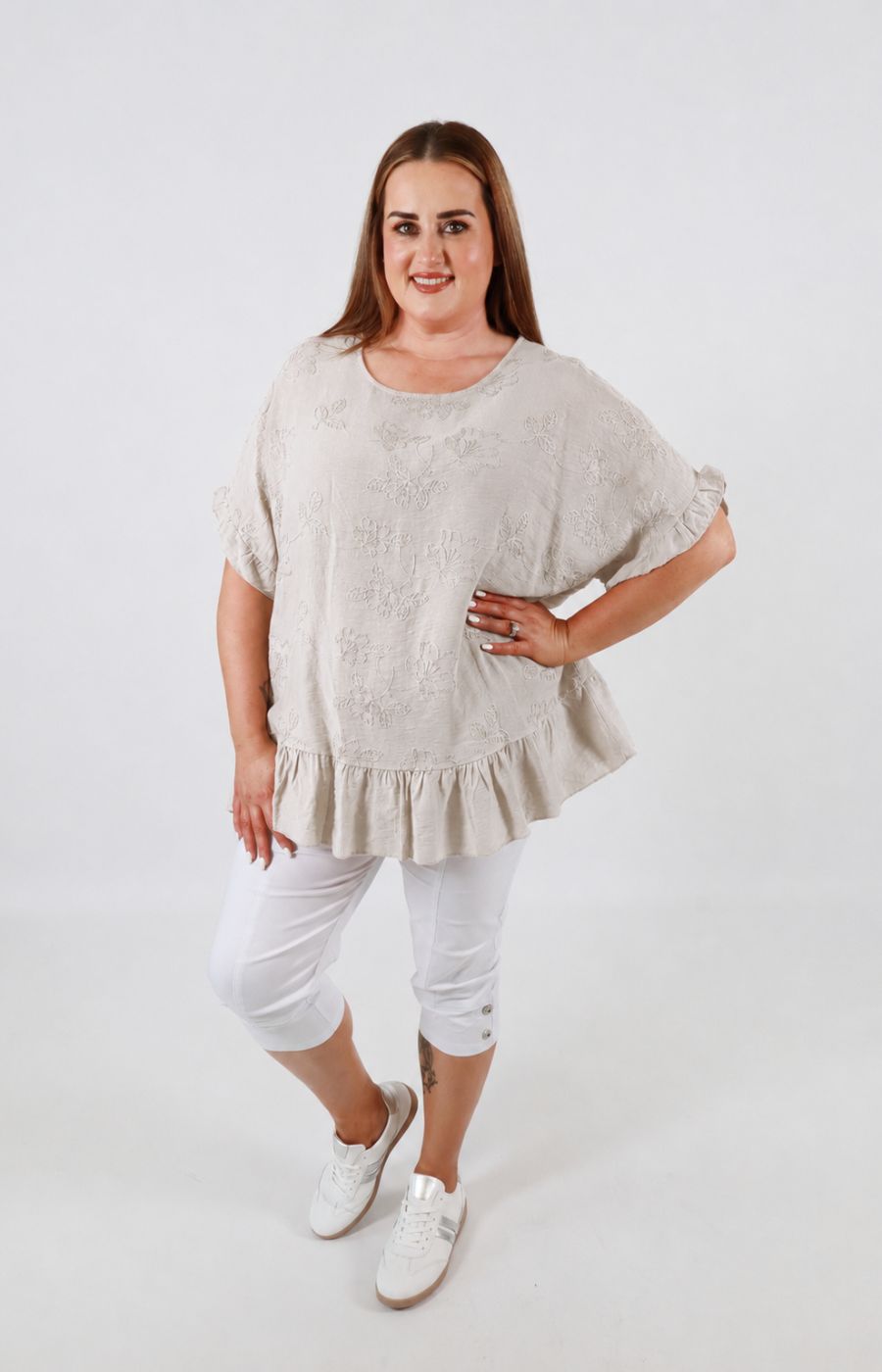 Blossom Blouse in Beige 