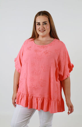 Blossom Blouse in Coral 