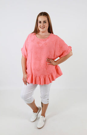 Blossom Blouse in Coral 
