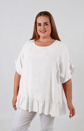 Blossom Blouse in White 