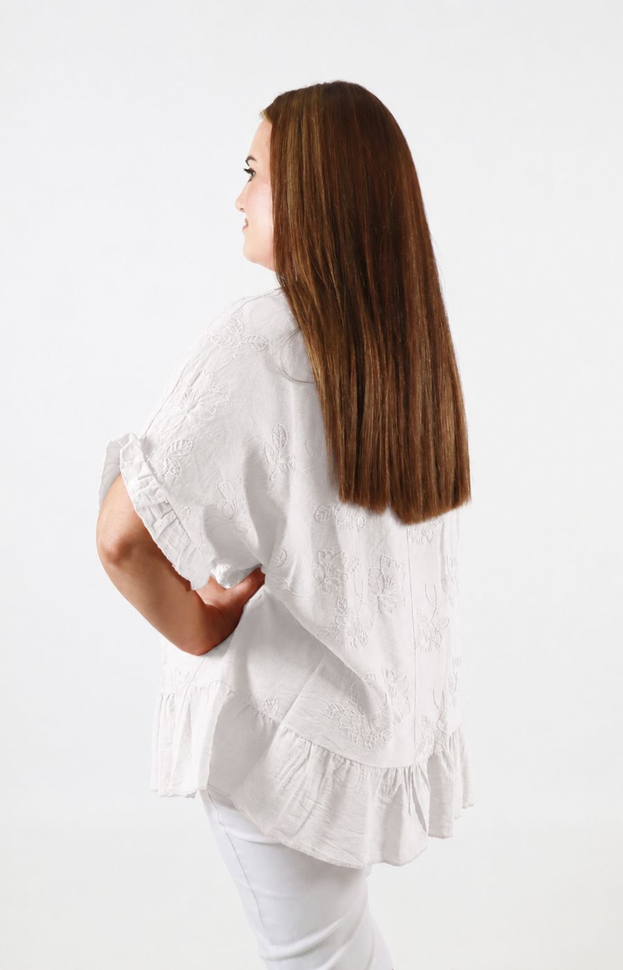 Blossom Blouse in White 