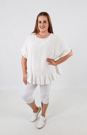 Blossom Blouse in White 