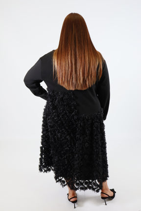 Blossom Floral Dress in Black