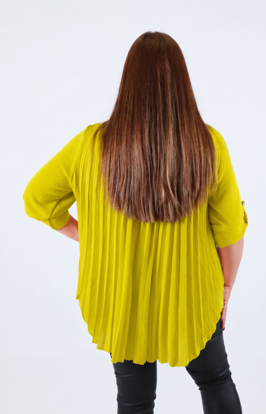 Bonnie Pleated Blouse in Yellow 