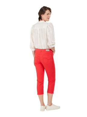 Brandtex Madelaine Cropped Jean in Red