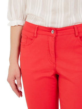 Brandtex Madelaine Cropped Jean in Red