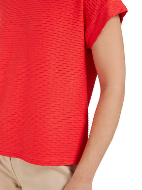 Brandtex Textured T-Shirt in Red