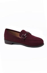 Buckle Loafer in Wine