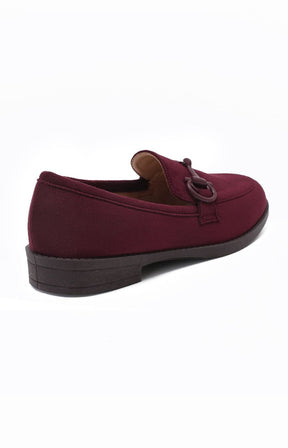 Buckle Loafer in Wine