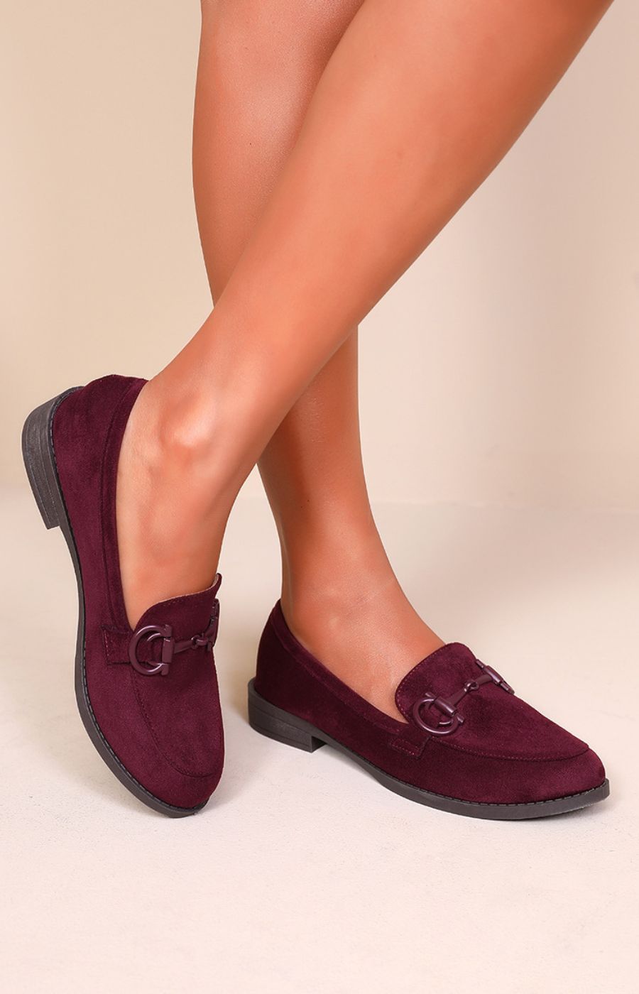 Buckle Loafer in Wine