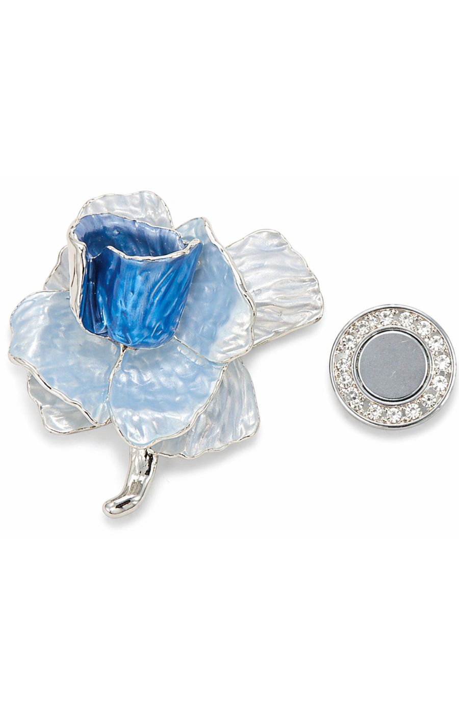 Calla Magnetic Brooch in Blue 