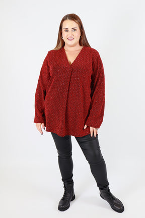 Carmen Blouse in Red