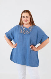 Cathy Blouse in Blue 