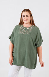 Cathy Blouse in Khaki 