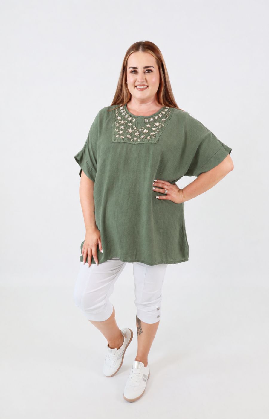 Cathy Blouse in Khaki 