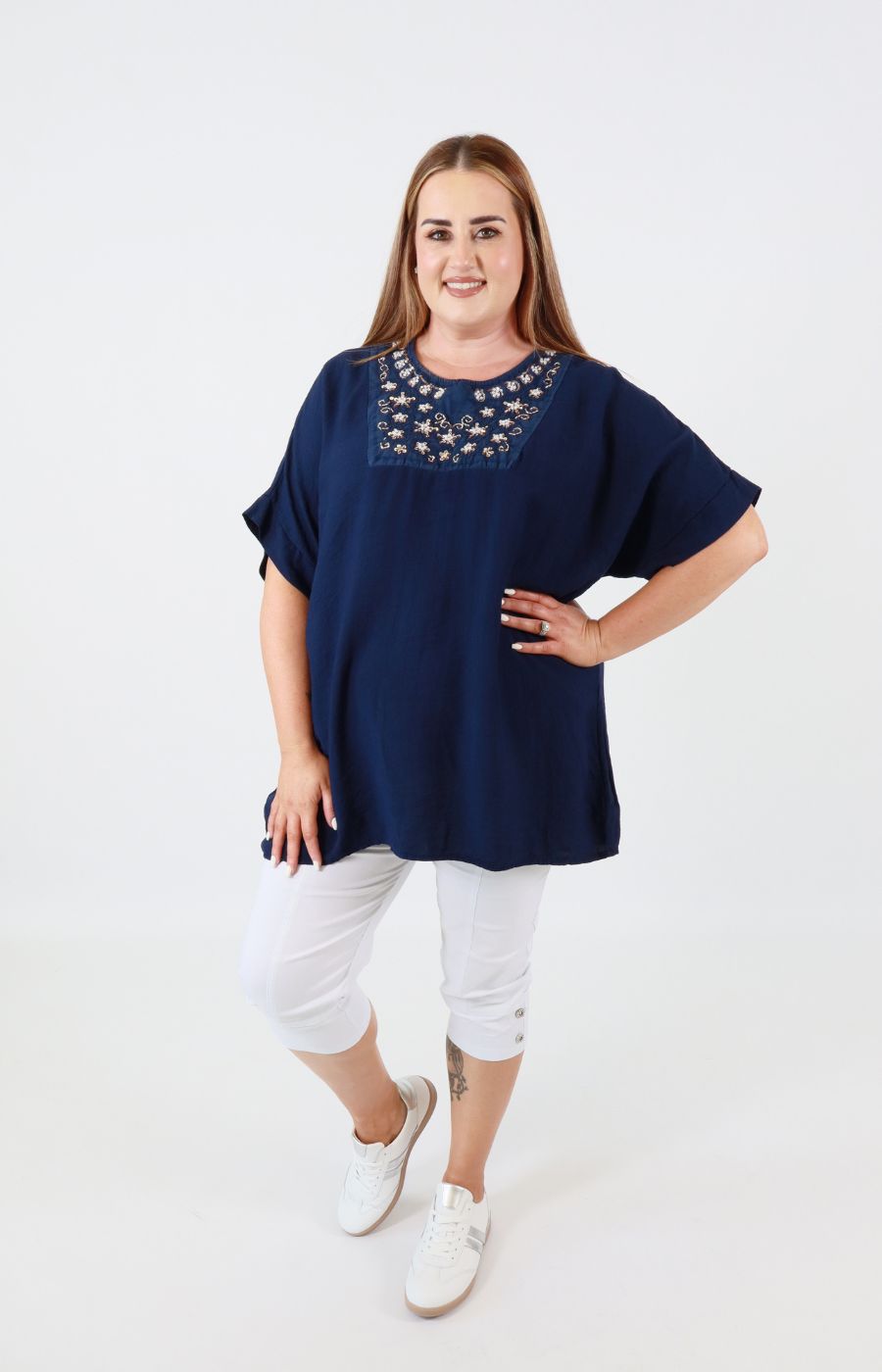 Cathy Blouse in Navy 
