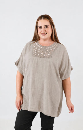 Cathy Blouse in Taupe 