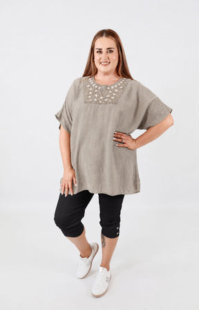Cathy Blouse in Taupe 