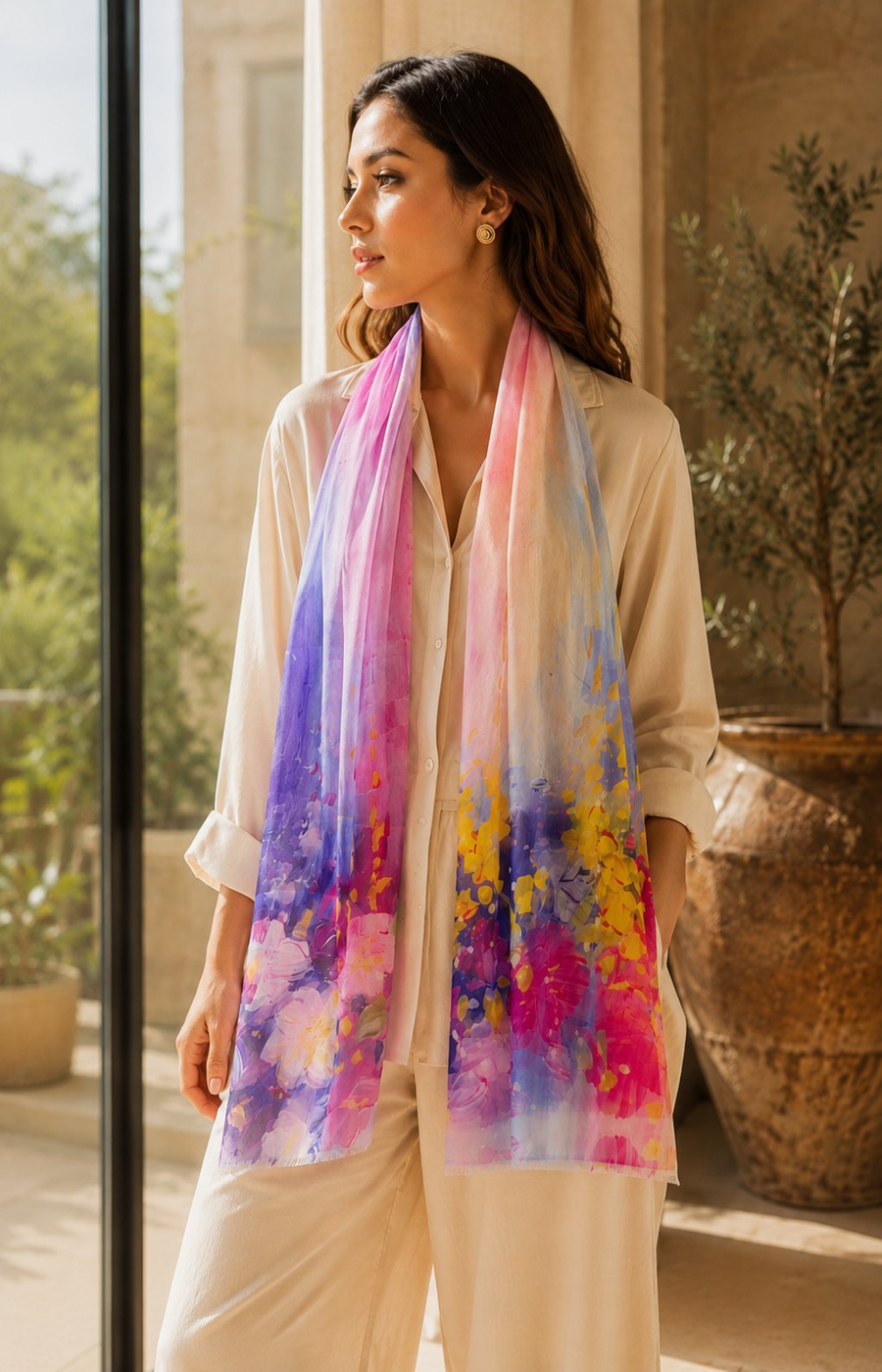 Celia Scarf in Purple 