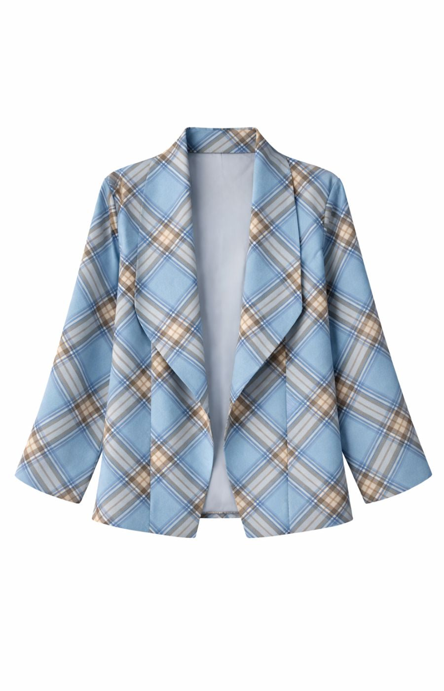 Chloe Check Jacket in Blue 