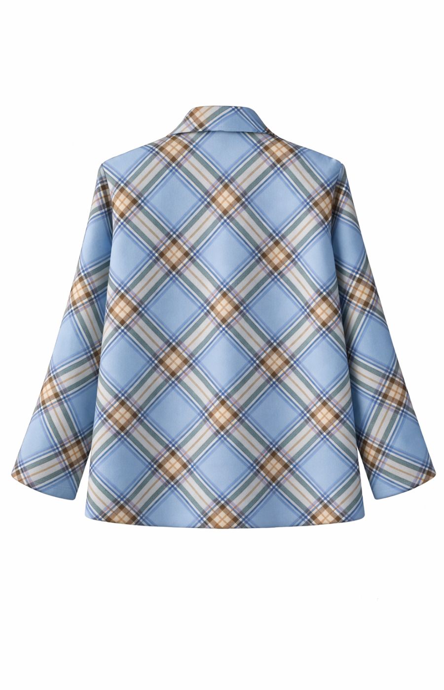 Chloe Check Jacket in Blue 