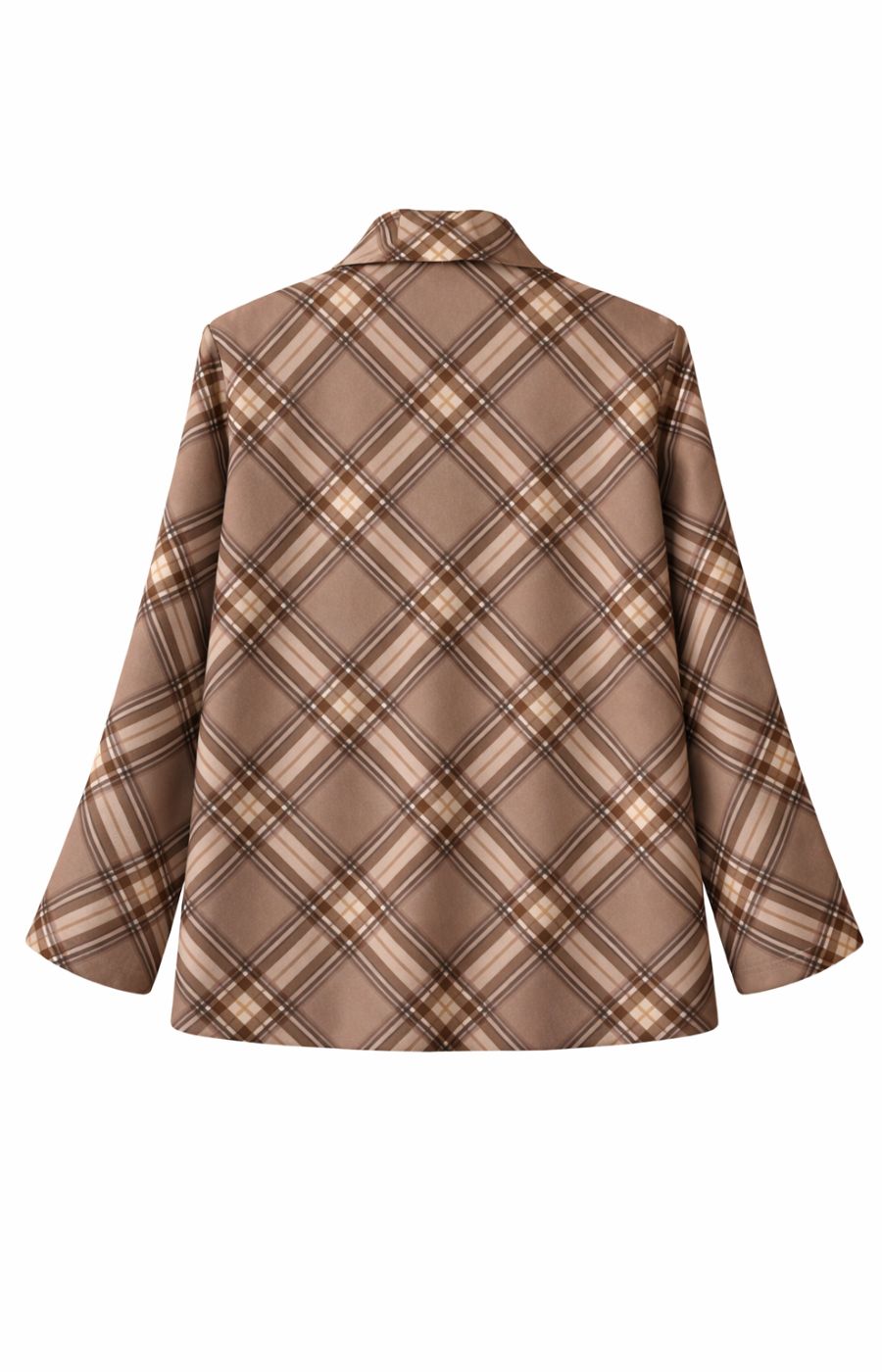 Chloe Check Jacket in Taupe 