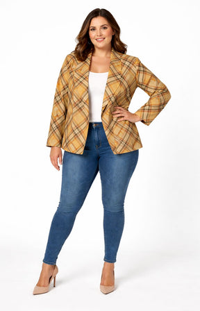 Chloe Check Jacket in Yellow 