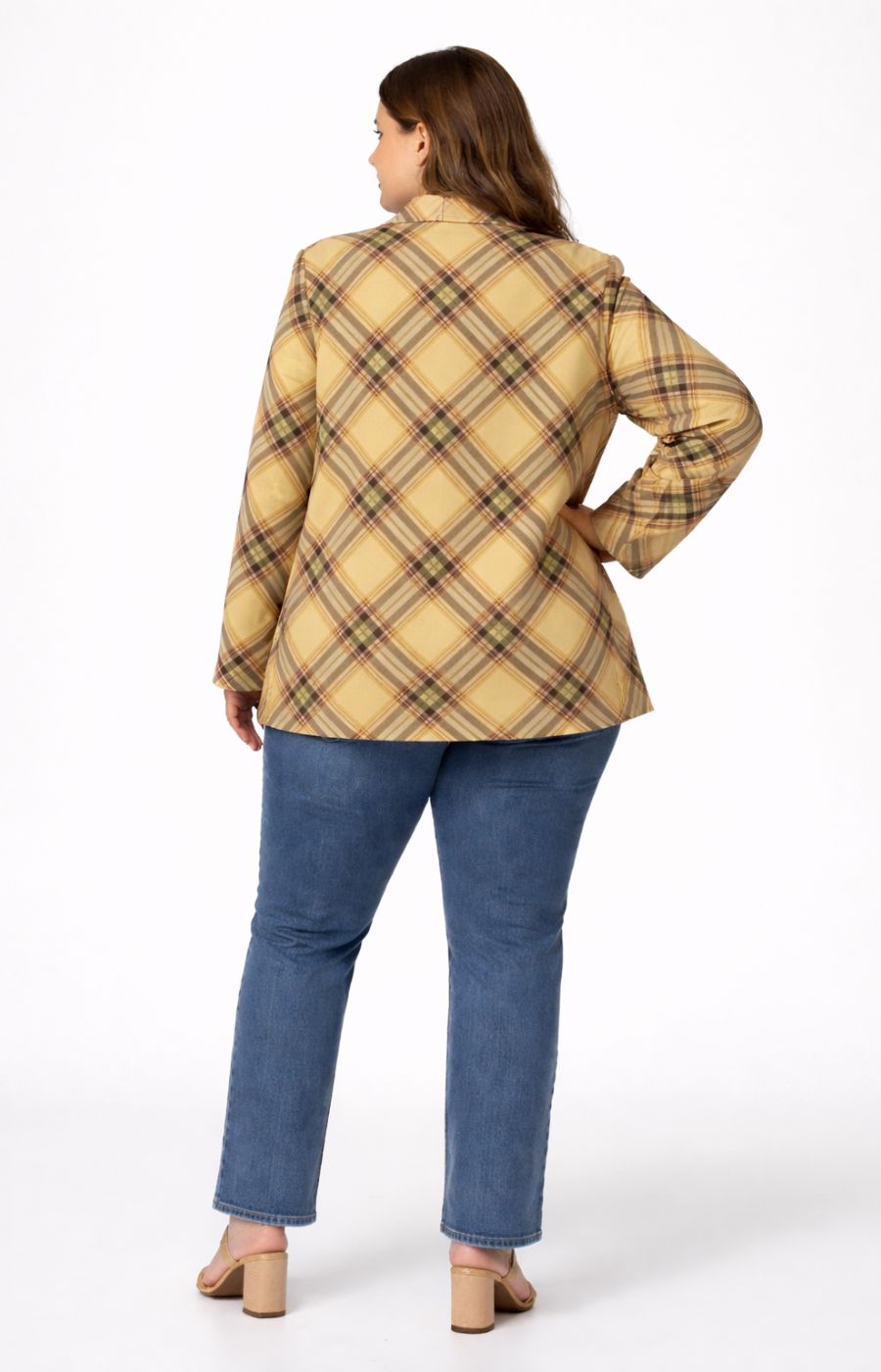 Chloe Check Jacket in Yellow 