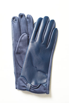 Pair of blue gloves on a white background
