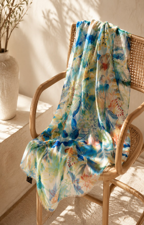 Clara Scarf in Blue/Yellow 