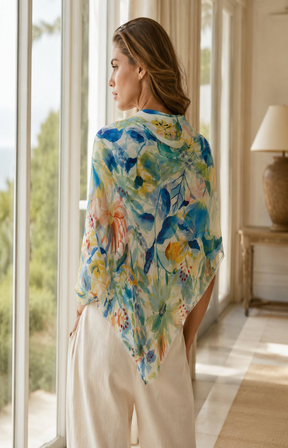Clara Scarf in Blue/Yellow 