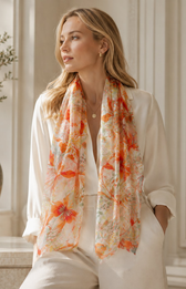 Clara Scarf in Orange/Yellow 