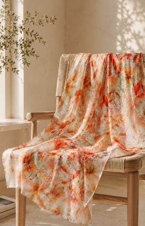 Clara Scarf in Orange/Yellow 