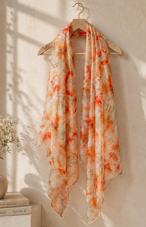 Clara Scarf in Orange/Yellow 